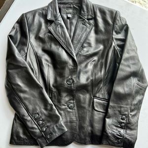 Alfani Leather Blazer NWOT